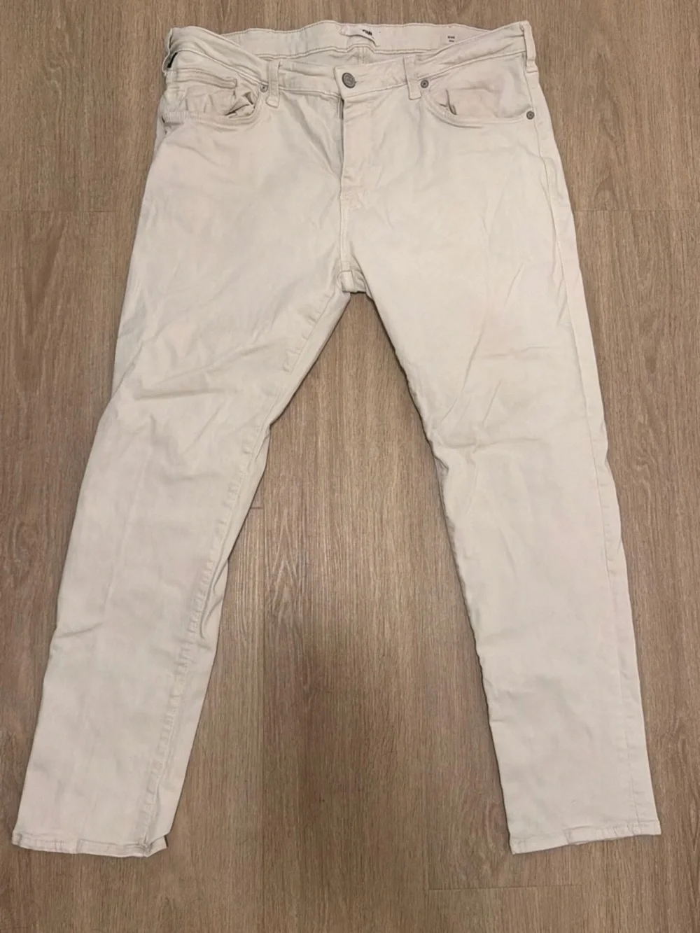 Men's Slim Fit Cream Jeans